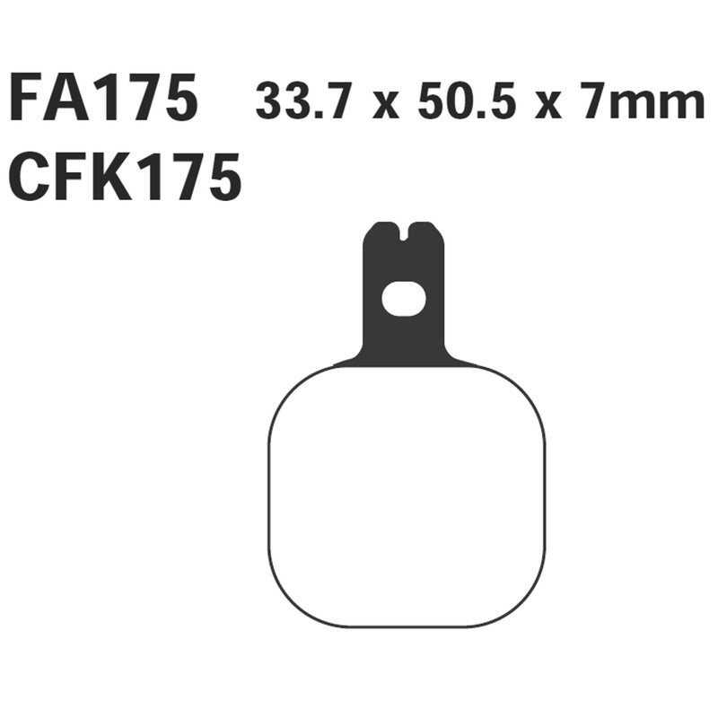 PASTIGLIE FRENO MOTO EBC FA175HH HH HARRISON BILET4/6 PISTON ANT. BILET 4/6