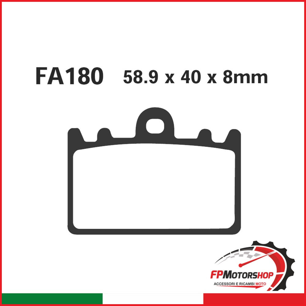 PASTIGLIE FRENO MOTO EBC FA180HH HH KAWA ZXR 400 ANT. KAWASAKI ANTERIORE