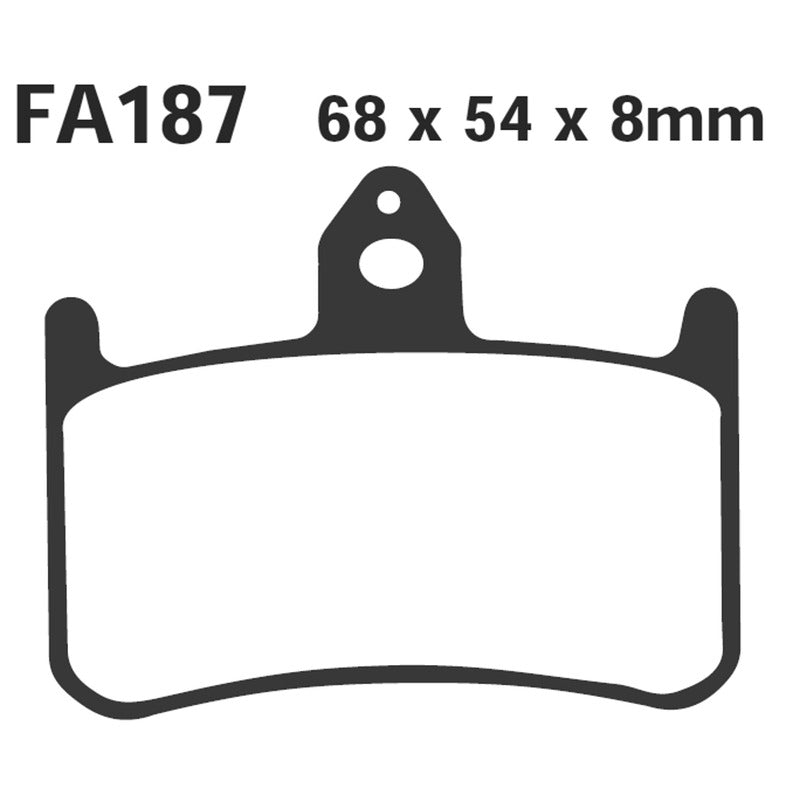 PASTIGLIE FRENO MOTO EBC FA187HH HH HONDA HORNET 900 ANT.