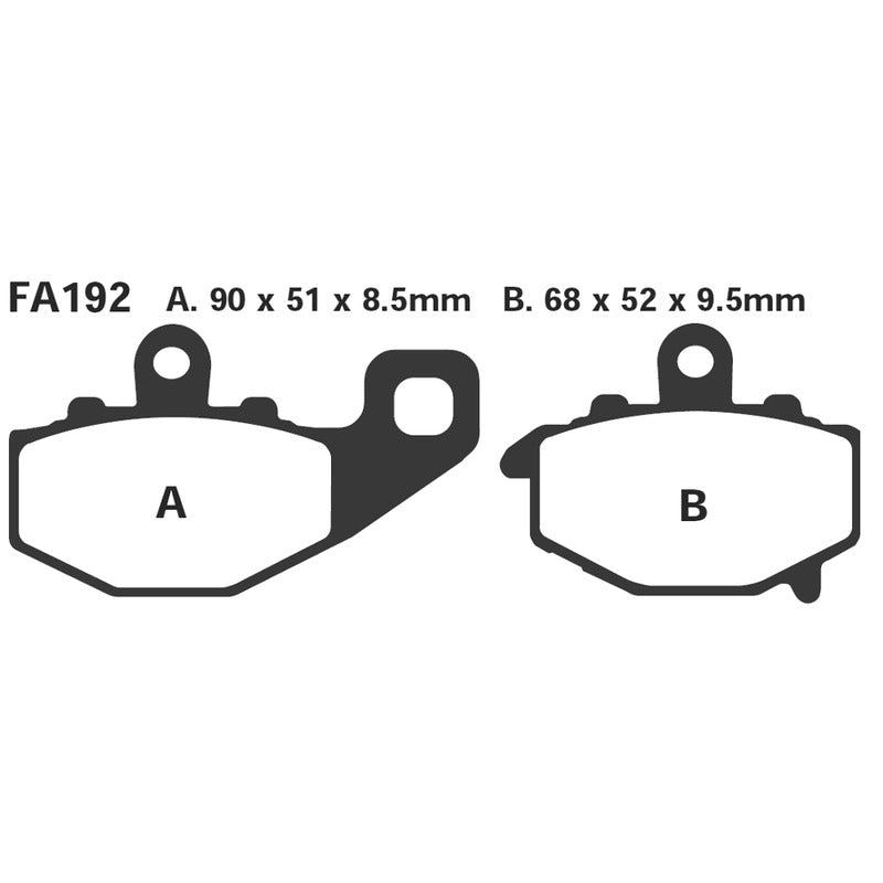 PASTIGLIE FRENO MOTO EBC FA192HH HH KAWA ZX-6R/RR 03- POST. DAL 2003 KAWASAKI