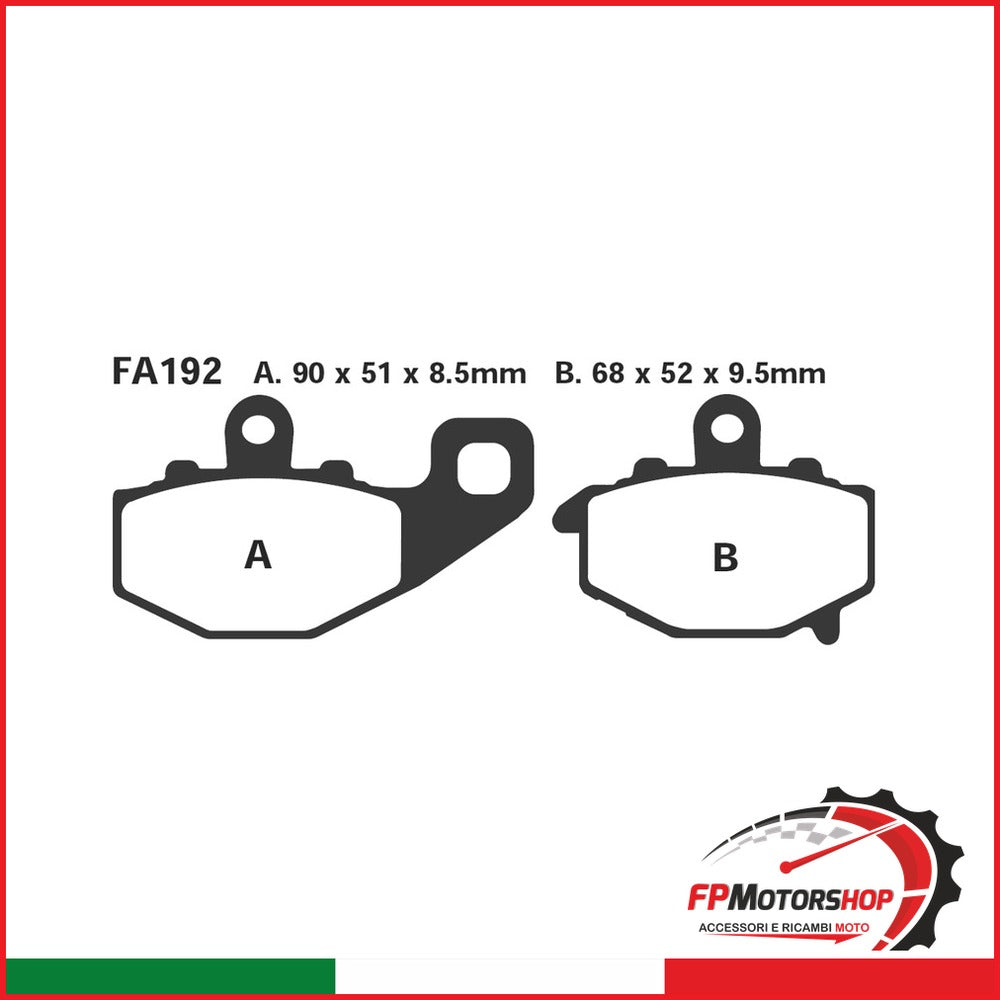 PASTIGLIE FRENO MOTO EBC FA192HH HH KAWA ZX-6R/RR 03- POST. DAL 2003 KAWASAKI