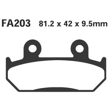 PASTIGLIE FRENO MOTO EBC FA203HH HH HONDA CBR 600 -94 ANT.