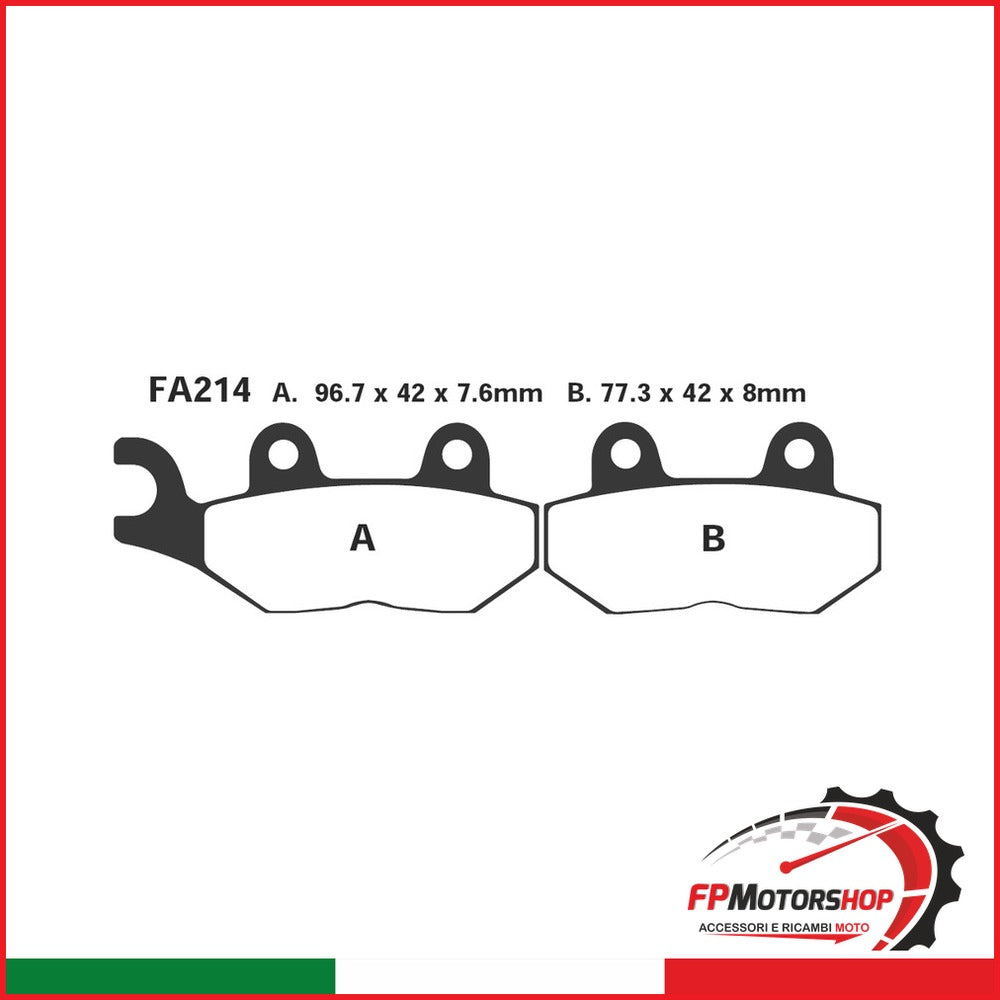 PASTIGLIE FRENO MOTO EBC FA214HH HH TRIUMPH TIGER ANT SX VENT
