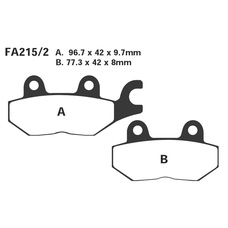 PASTIGLIE FRENO MOTO EBC FA215/2HH HH TRIUMPH SPRINT POST.