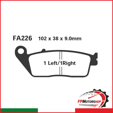 PASTIGLIE FRENO MOTO EBC FA226HH HH HONDA HORNET 600 ANT. SUZUKI TRIUMPH