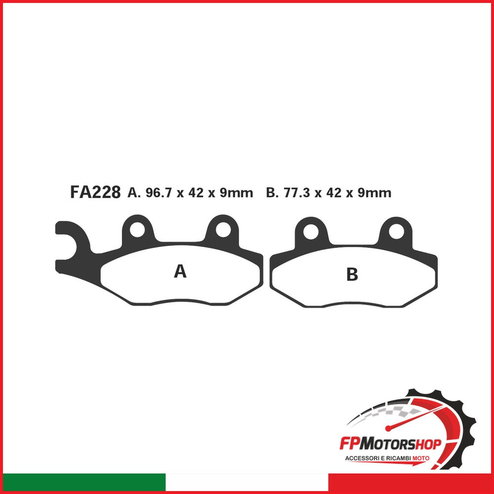PASTIGLIE FRENO MOTO EBC FA228HH HH KAWA KLR650 HONDA CA 125 CMX 250 2008-2009