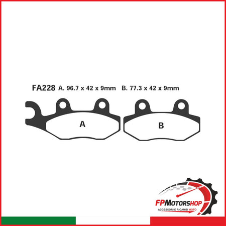 PASTIGLIE FRENO MOTO EBC FA228HH HH KAWA KLR650 HONDA CA 125 CMX 250 2008-2009
