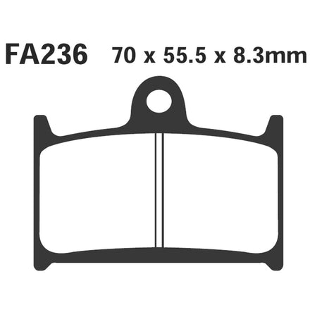 PASTIGLIE FRENO MOTO EBC FA236HH HH TRIUMPH SPEED TR. ANT. 1994-2001 SUZUKI