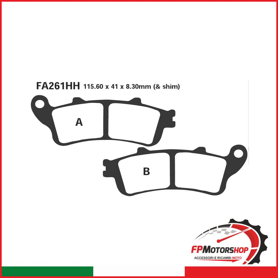 PASTIGLIE FRENO MOTO EBC FA261HH HH HONDA VFR 800 FI ANT.
