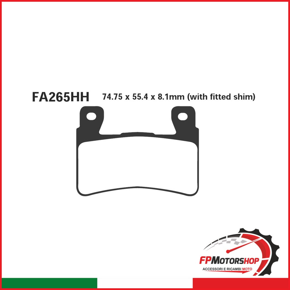 PASTIGLIE FRENO MOTO EBC FA265HH HH HONDA VTR1000 SP ANT.