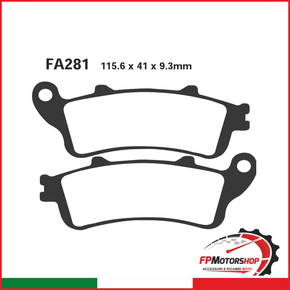 PASTIGLIE FRENO MOTO EBC FA281HH HH HONDA EN650 VULCA N S 15- ANT. DAL 2015
