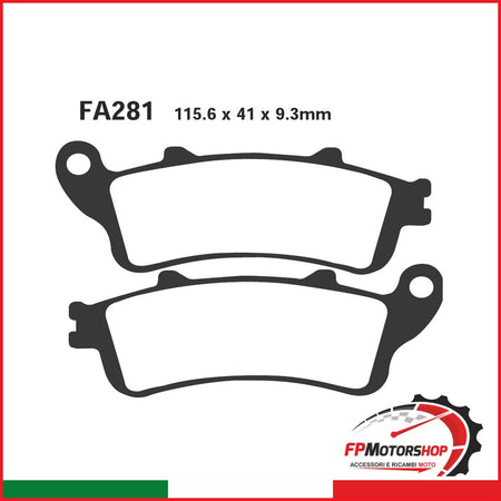 PASTIGLIE FRENO MOTO EBC FA281HH HH HONDA EN650 VULCA N S 15- ANT. DAL 2015