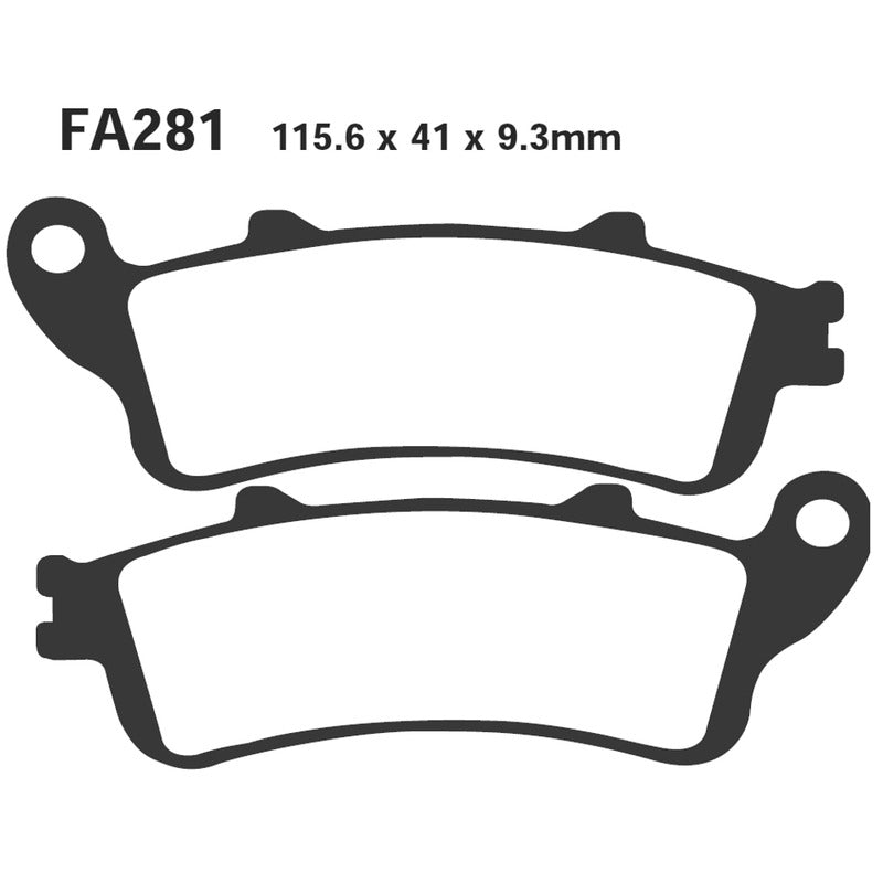 PASTIGLIE FRENO MOTO EBC FA281HH HH HONDA EN650 VULCA N S 15- ANT. DAL 2015