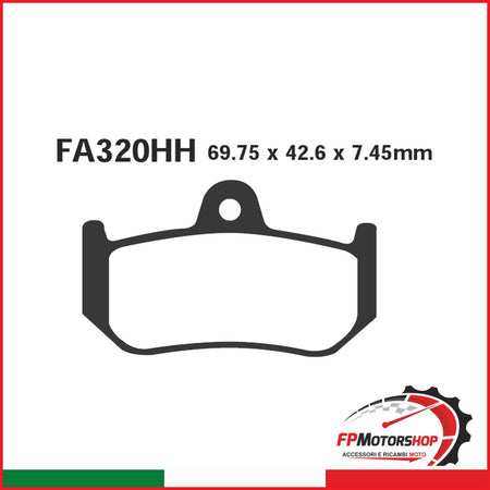 PASTIGLIE FRENO MOTO EBC FA320HH HH MV AGUSTA POST.