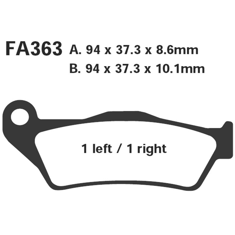 PASTIGLIE FRENO MOTO EBC FA363HH HH BMW POST