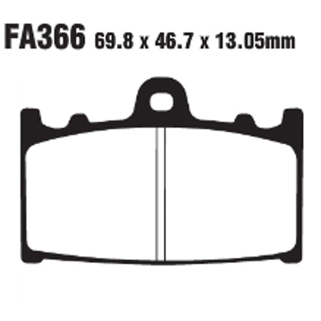 PASTIGLIE FRENO MOTO EBC FA366HH HH SUZUKI VL 1500 IN T R.02-03 POST. INTRUDER