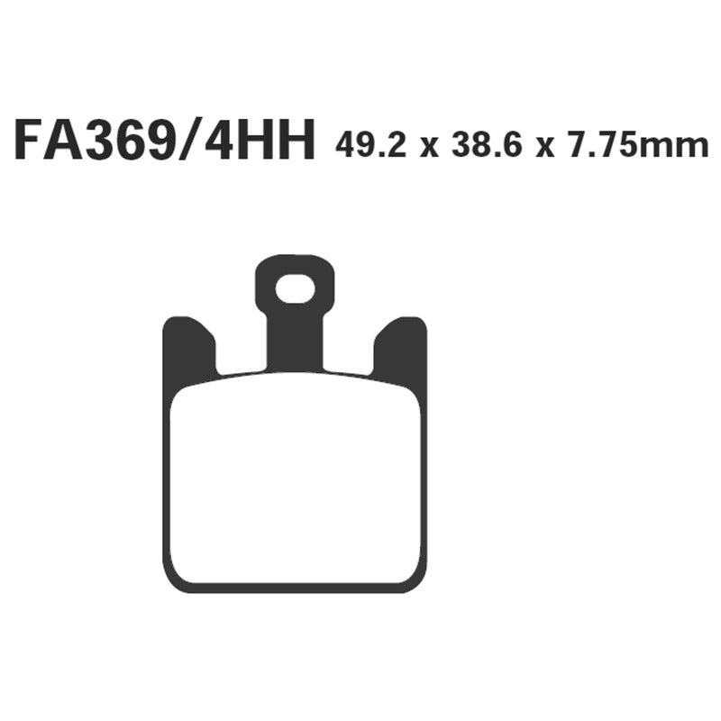 SET PAST.HH KAWA ZX-6R/RR ANT. EBC FA369/4HH 2CP 4PZ 2003-2006 KAWASAKI SUZUKI