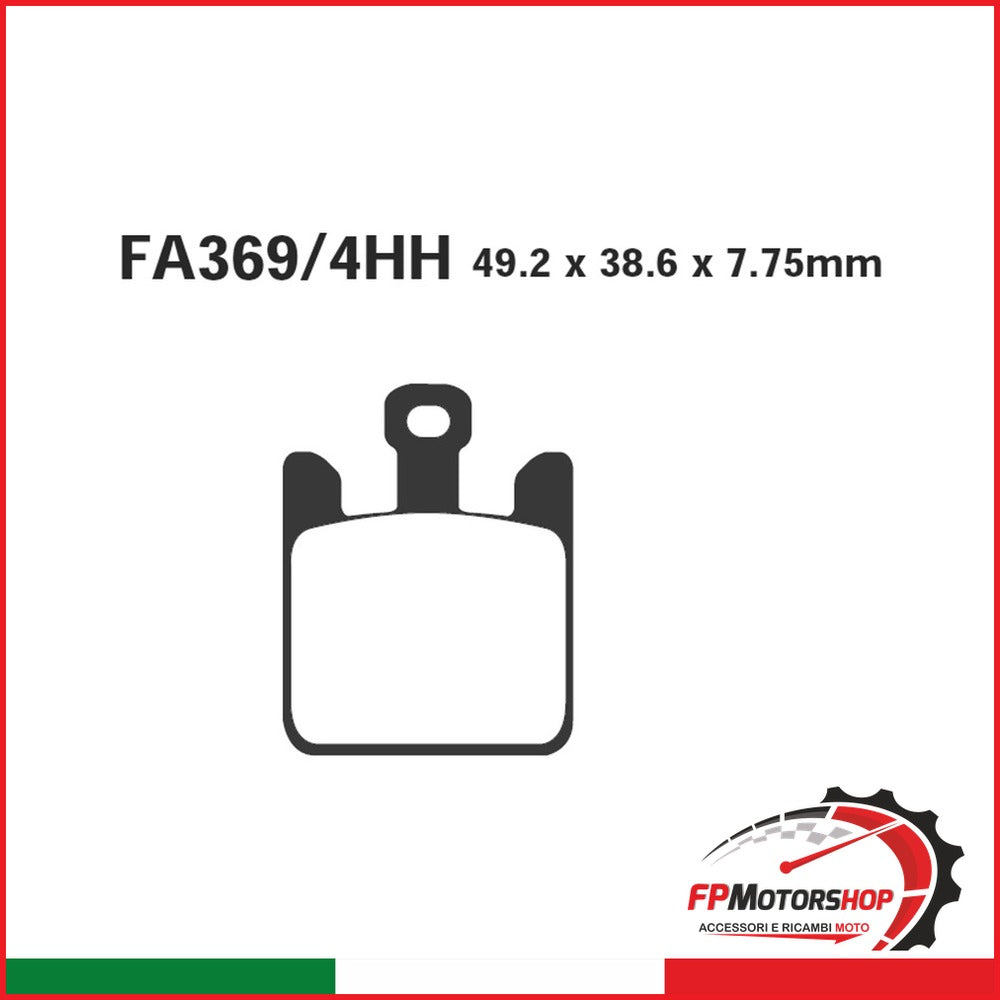 SET PAST.HH KAWA ZX-6R/RR ANT. EBC FA369/4HH 2CP 4PZ 2003-2006 KAWASAKI SUZUKI