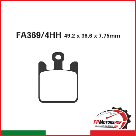 SET PAST.HH KAWA ZX-6R/RR ANT. EBC FA369/4HH 2CP 4PZ 2003-2006 KAWASAKI SUZUKI