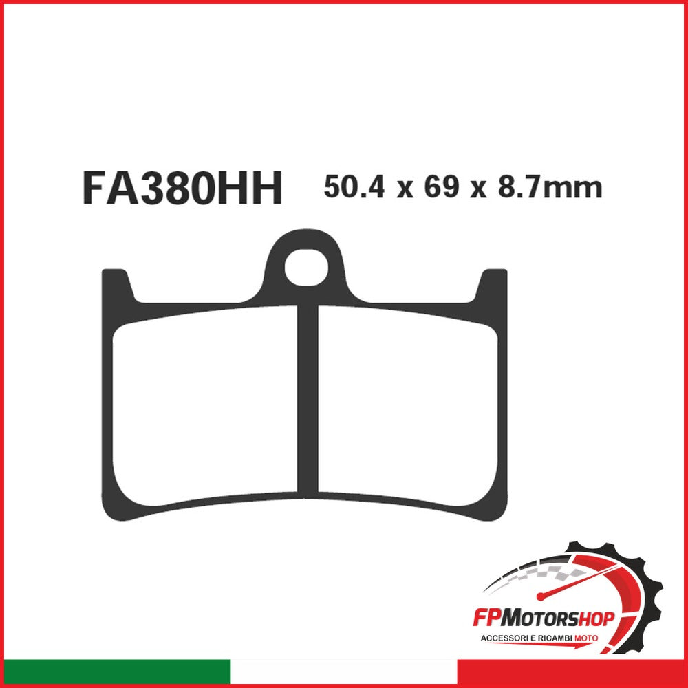 PASTIGLIE FRENO MOTO EBC FA380HH HH YAMAHA YZF-R1/R6 MT-10 2004-2022