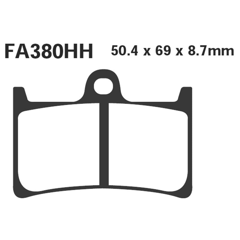 PASTIGLIE FRENO MOTO EBC FA380HH HH YAMAHA YZF-R1/R6 MT-10 2004-2022