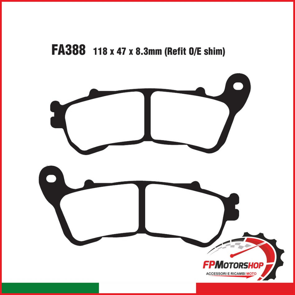 PASTIGLIE FRENO MOTO EBC FA388HH HH HONDA HORNET 600 07- ANT. DAL 2007 SUZUKI