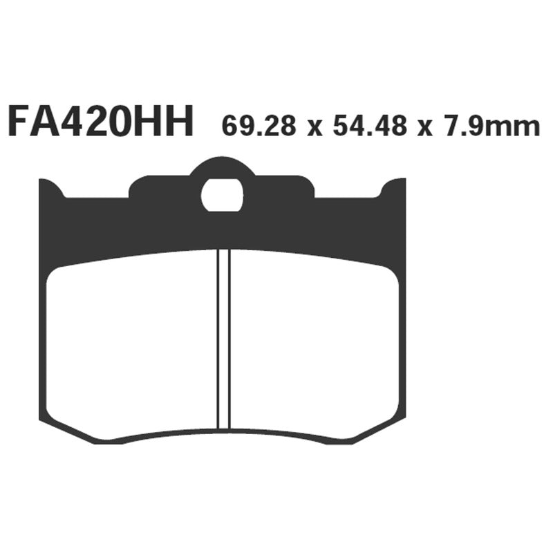 PASTIGLIE FRENO MOTO EBC FA420HH HH PINZA PERFORMANCE MACH. 137X4 06- SINTER DAL