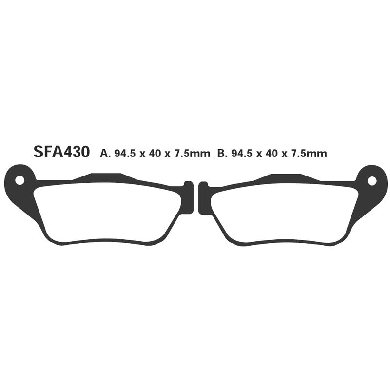 PASTIGLIE FRENO MOTO EBC FA430HH HH YAMAHA X-MAX 125 /250 ANT. 05-09 ANTERIORE