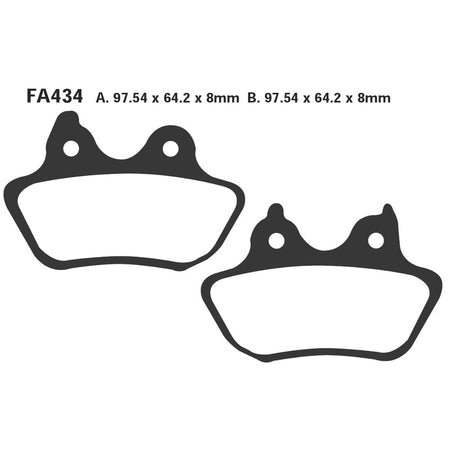 PASTIGLIE FRENO MOTO EBC FA434HH HH H.D. SOFTAIL STANDARD POST. HARLEY 06 07