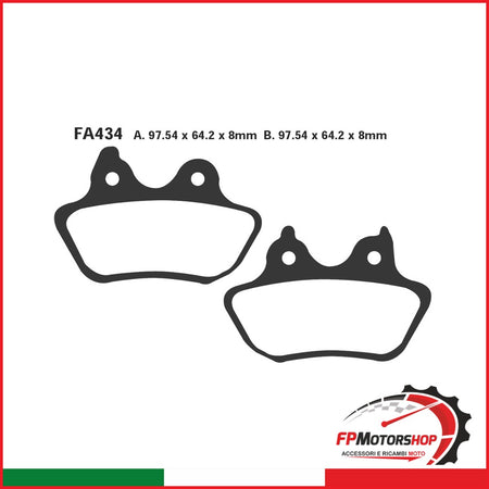 PASTIGLIE FRENO MOTO EBC FA434HH HH H.D. SOFTAIL STANDARD POST. HARLEY 06 07