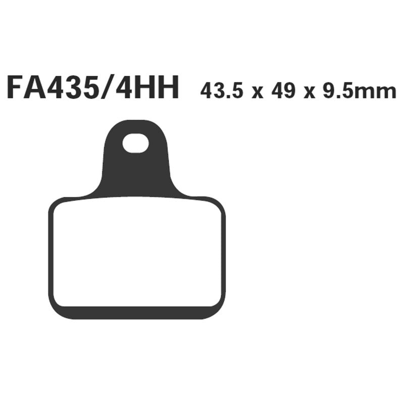 PASTIGLIE FRENO MOTO EBC FA435/4HH HH MV AGUSTA F4 1000 ANT. 07 08 ANTERIORE
