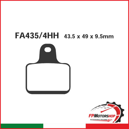 PASTIGLIE FRENO MOTO EBC FA435/4HH HH MV AGUSTA F4 1000 ANT. 07 08 ANTERIORE