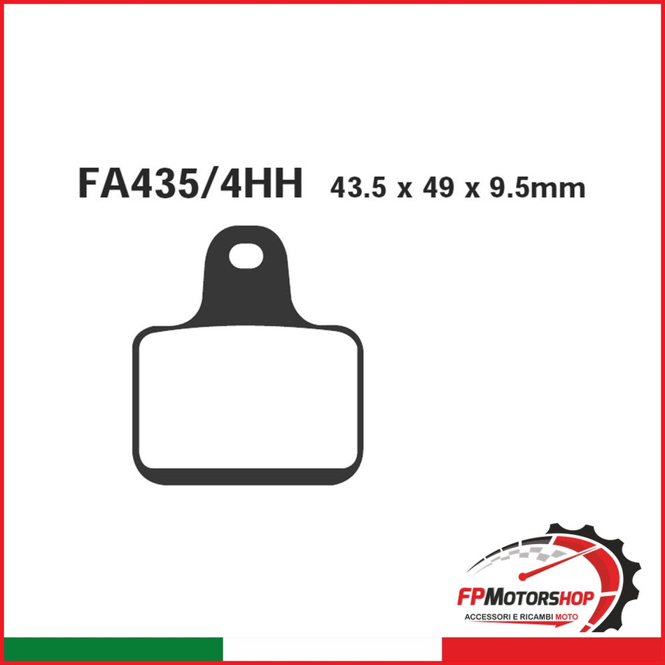 PASTIGLIE FRENO MOTO EBC FA435/4HH HH MV AGUSTA F4 1000 ANT. 07 08 ANTERIORE