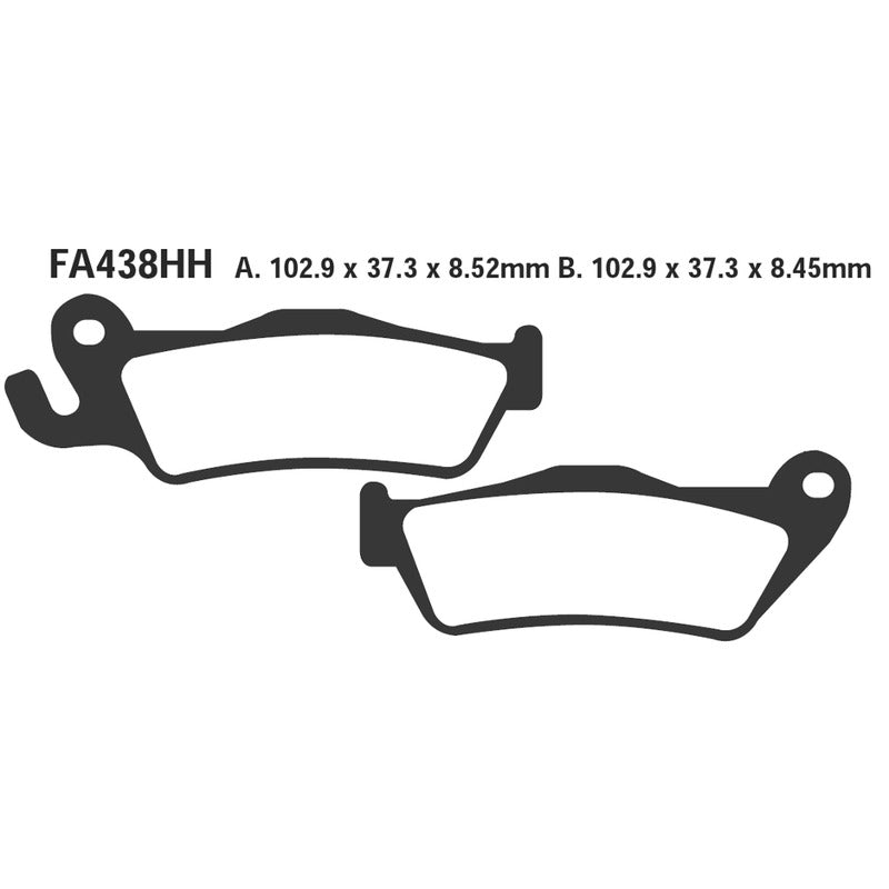 PASTIGLIE FRENO MOTO EBC FA438HH HH BMW K1200GT POST. 06 07 POSTERIORE K 1200 GT