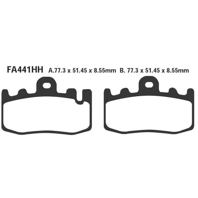 PASTIGLIE FRENO MOTO EBC FA441HH HH BMW K1200GT ANT.DX 06 07 K 1200 GT 2006-2007