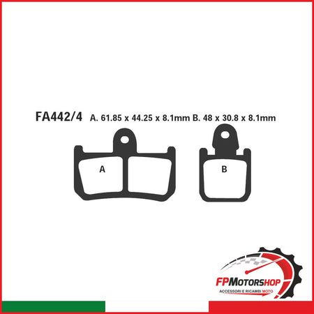 SET PAST.HH YAMAHA R1 07- EBC FA442/4HH ANT. 2CP 4PZ DAL 2007