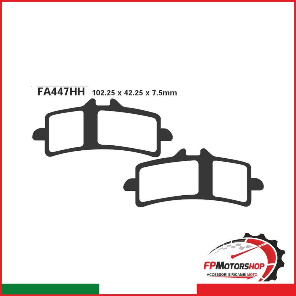 PASTIGLIE FRENO MOTO EBC FA447HH HH DUCATI 1098 07- MV AGUSTA F4 1000 DAL 2007