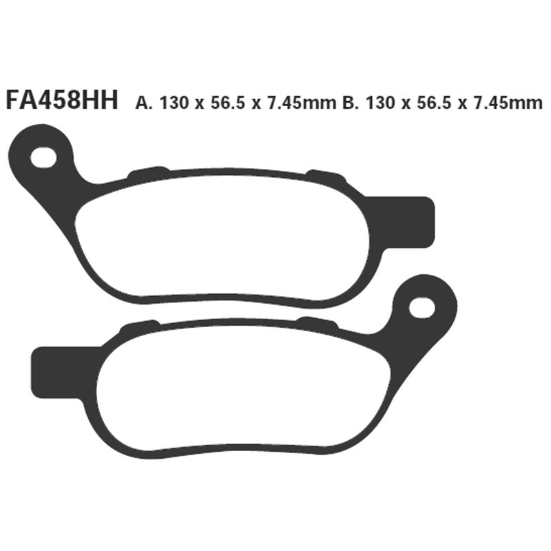 PASTIGLIE FRENO MOTO EBC FA458HH HH H.D. DYNA POST. 2008-2020 HARLEY DAVIDSON