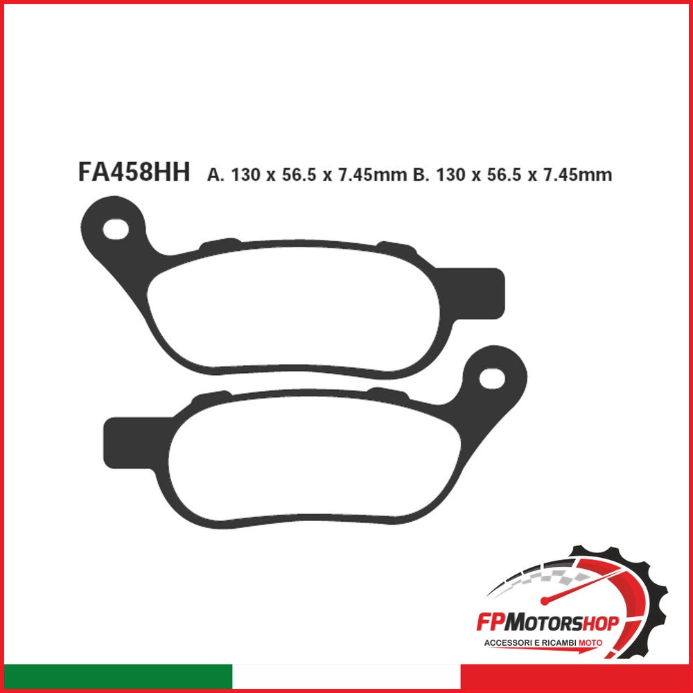 PASTIGLIE FRENO MOTO EBC FA458HH HH H.D. DYNA POST. 2008-2020 HARLEY DAVIDSON
