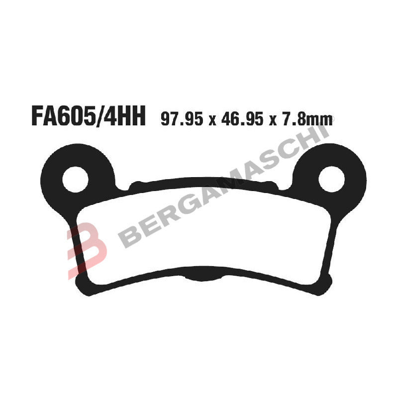 PASTIGLIE FRENO MOTO EBC FA605/4HH HH H.D. TRI GLIDE STREET TRIKE HARLEY
