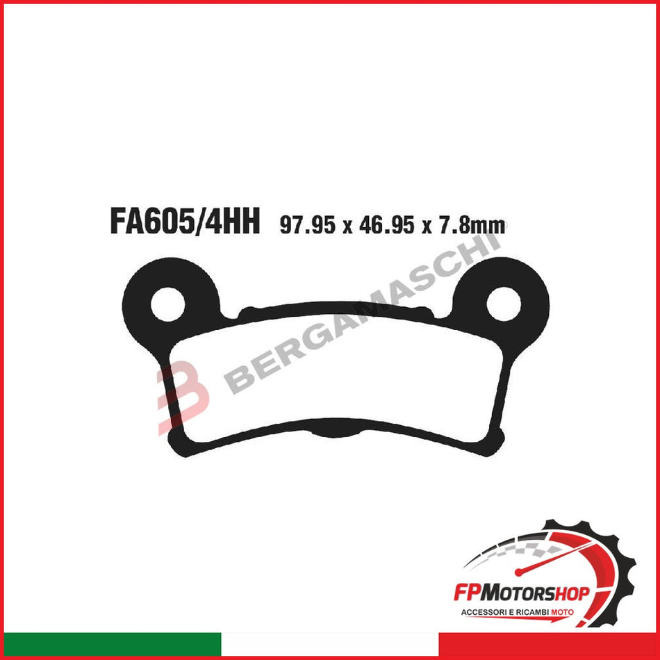 PASTIGLIE FRENO MOTO EBC FA605/4HH HH H.D. TRI GLIDE STREET TRIKE HARLEY