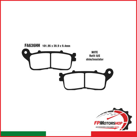 PASTIGLIE FRENO MOTO EBC FA636HH HH HONDA VFR1200X CROSSTOURER 12- VFR 1200 X