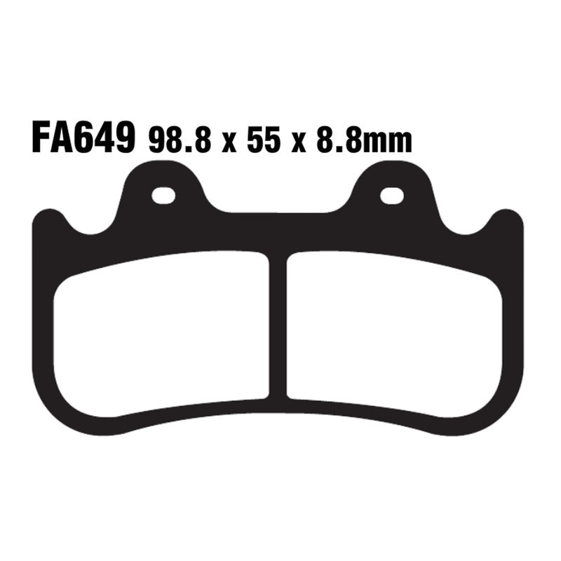 PASTIGLIE FRENO MOTO EBC FA649HH HH X PINZE JAYBRAKE 6 PISTONCINI
