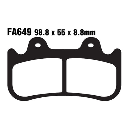 PASTIGLIE FRENO MOTO EBC FA649HH HH X PINZE JAYBRAKE 6 PISTONCINI
