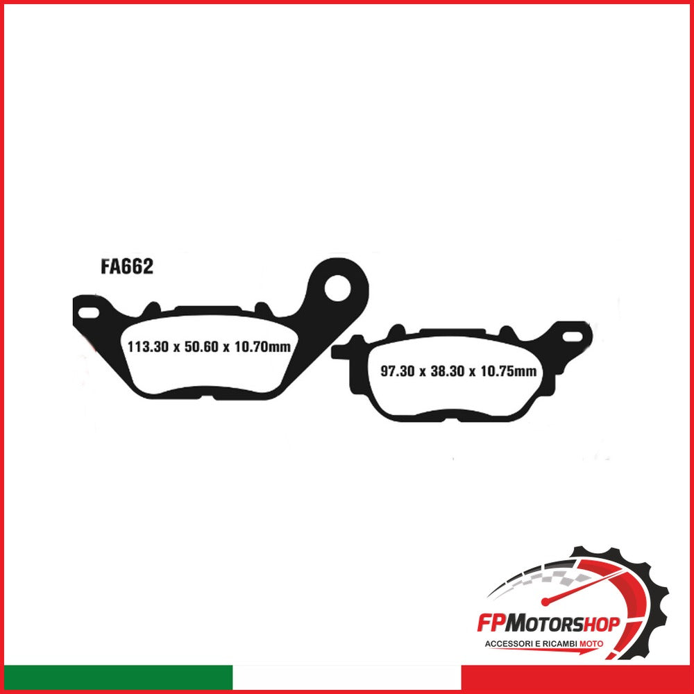 [R1866200] PASTIGLIE HH YAMAHA MT-03 320 YZF R3 16- POST. FA662HH