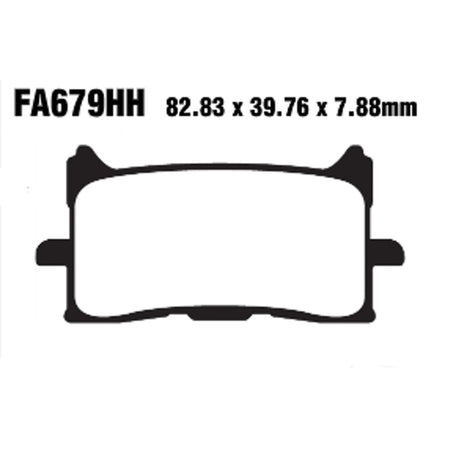 PASTIGLIE FRENO MOTO EBC FA679HH HH HONDA AFRICA TWIN 1000 16- ANT. DAL 2016