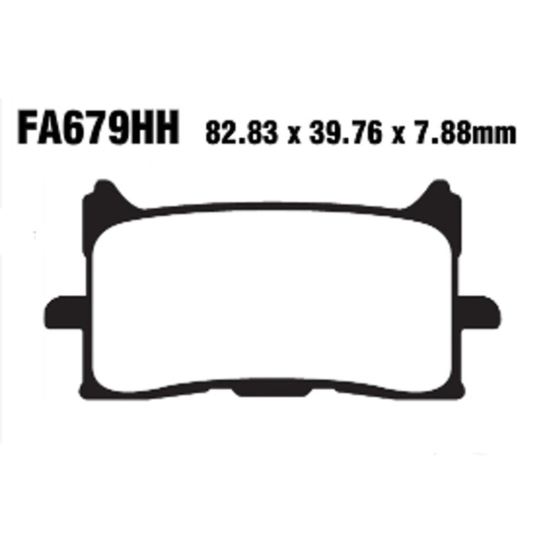 PASTIGLIE FRENO MOTO EBC FA679HH HH HONDA AFRICA TWIN 1000 16- ANT. DAL 2016