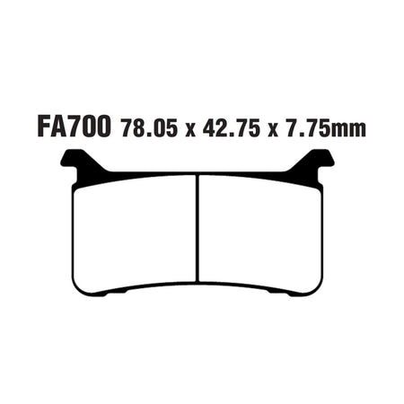 PASTIGLIE FRENO MOTO EBC FA700HH HH HONDA CBR 600 RR 17- ANT. DAL 2017