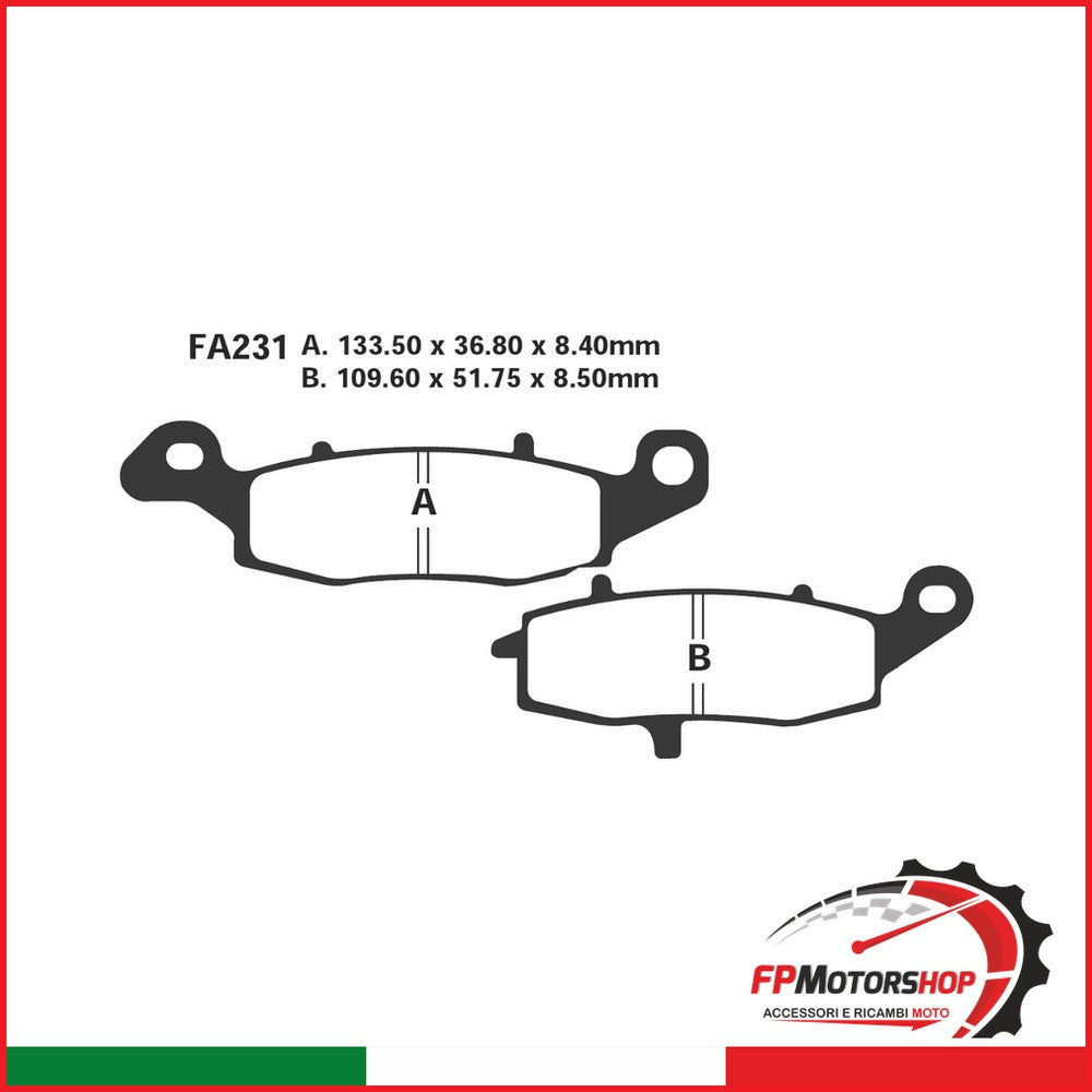[R2123100] PASTIGLIE EPFA SUZUKI SV 650 ANT.DX EPFA231HH