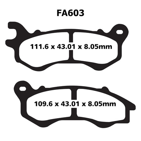 PASTIGLIE FRENO MOTO EBC SFAC603 SFAC HONDA PCX 125 PEUGEOT KYMCO SWM